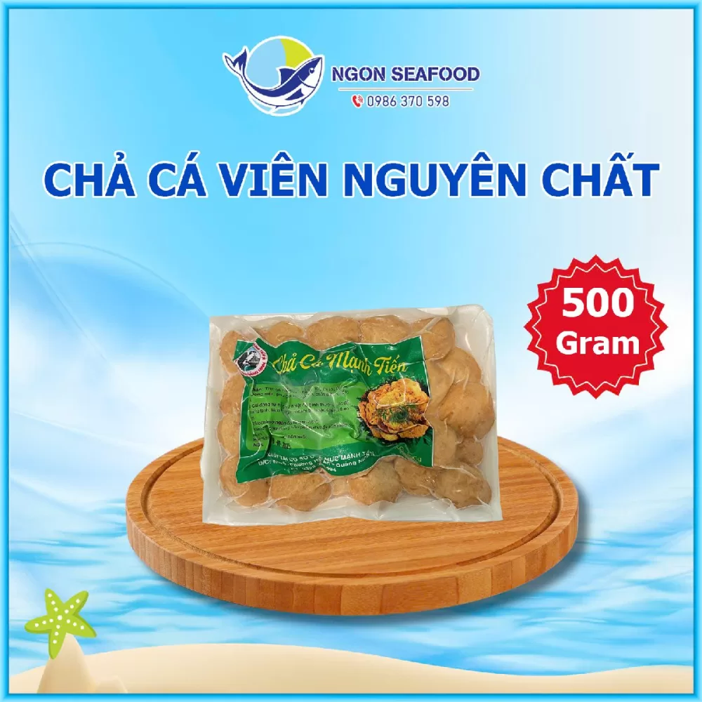 Chả Cá Viên Nguyên Chất  - Hút chân không - Khay 500gr