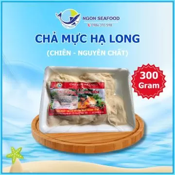 Chả Mực Giã Tay Hạ Long (Chiên) - Hút Chân Không - Khay 300gr
