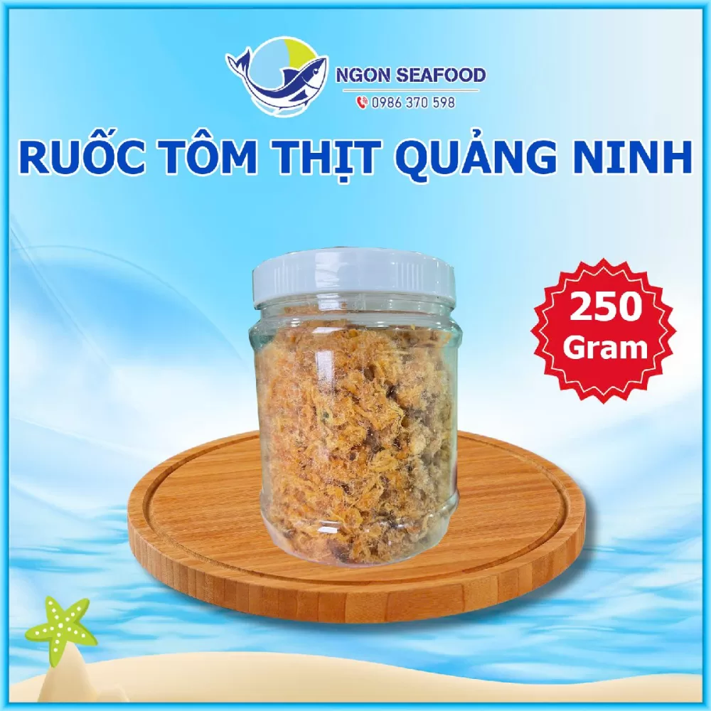 Ruốc Tôm Thịt Quảng Ninh - Hút Chân Không -  Hộp 250gr