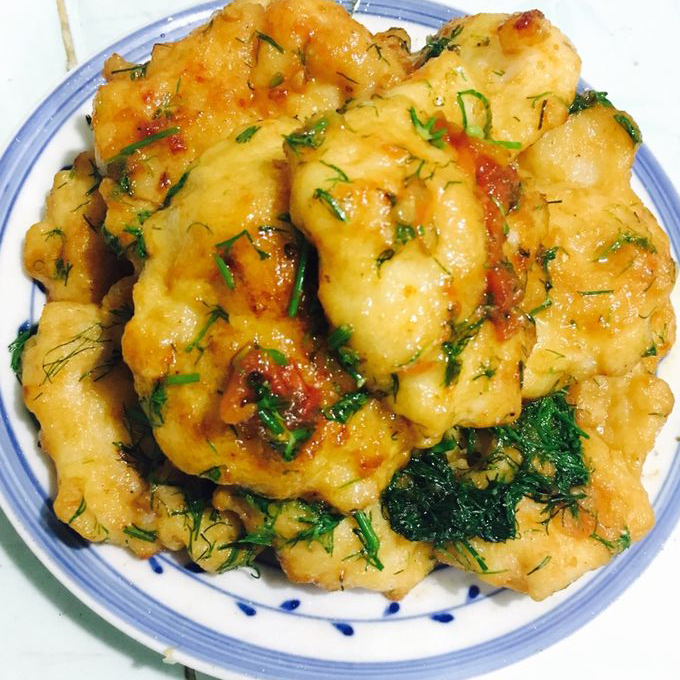 Chả mực sốt chua thì là