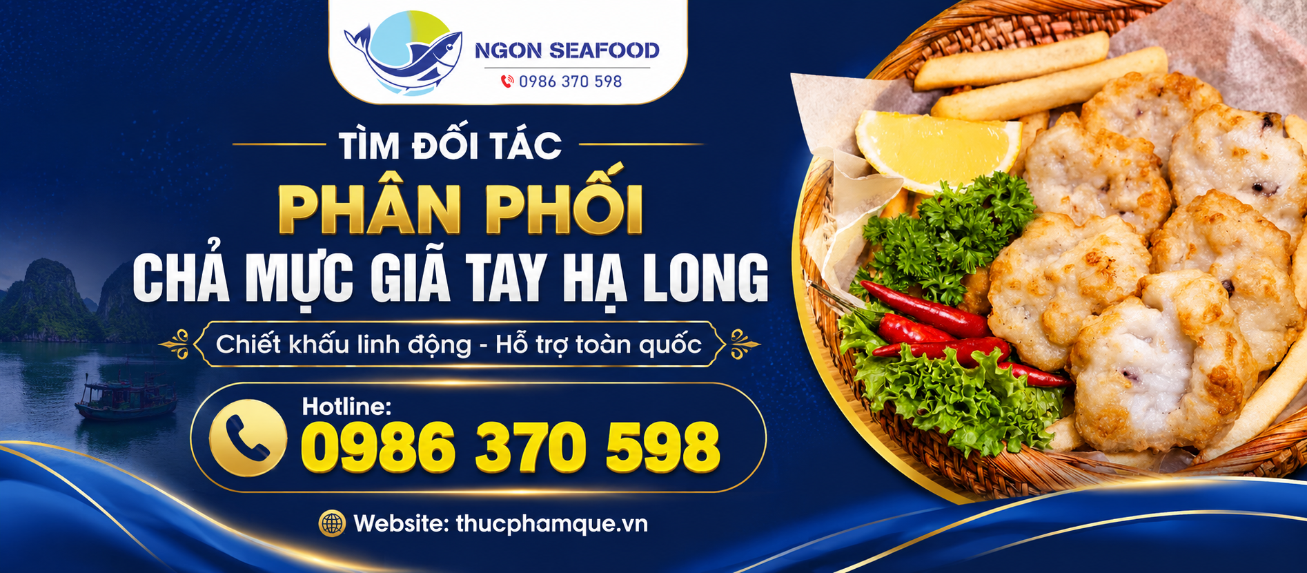 Tìm đối tác phân phối chả mực Hạ Long